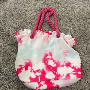 Pink and White Tie-Dye Tote Bag